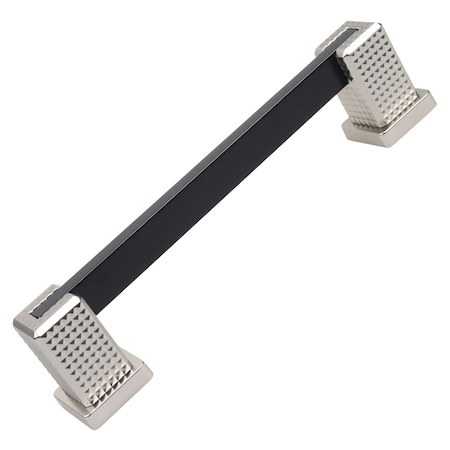 Gliderite Hardware 5 in. Center to Center Modern Embossed Matte Black Cabinet Pull - 52060-128-MB 52060-128-MB-1